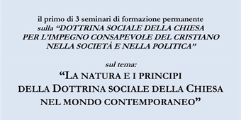 Trapani: Seminario "Dottrina sociale della Chiesa per l’impegno consapevole del cristiano nella società e nella politica"