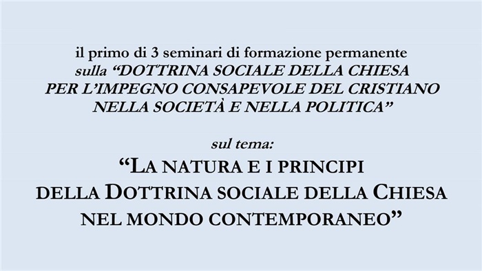 Trapani: Seminario "Dottrina sociale della Chiesa per l’impegno consapevole del cristiano nella società e nella politica"