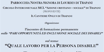 Trapani: incontro sul tema "Quale lavoro per la persona disabile"