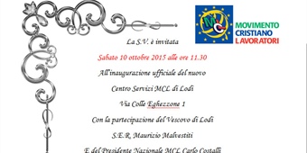 Lodi: inaugurazione nuovo centro servizi MCL