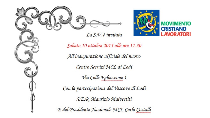 Lodi: inaugurazione nuovo centro servizi MCL