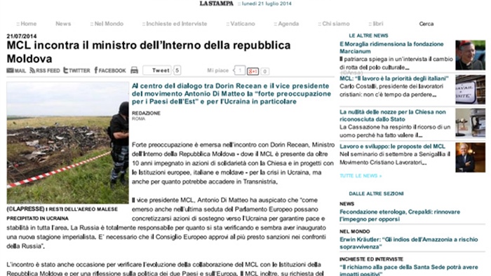 MCL incontra il ministro dell’Interno della repubblica Moldova