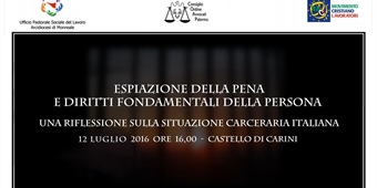 PALERMO: ESPIAZIONE DELLA PENA E DIRITTI FONDAMENTALI DELLA PERSONA