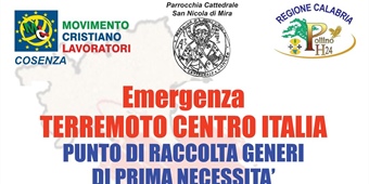 San Nicola di Mira - Lungro (CS): Emergenza terremoto centro Italia