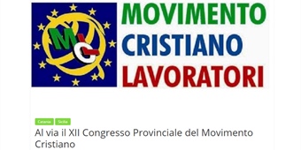 Catania: Al via il XII Congresso Provinciale del Movimento Cristiano