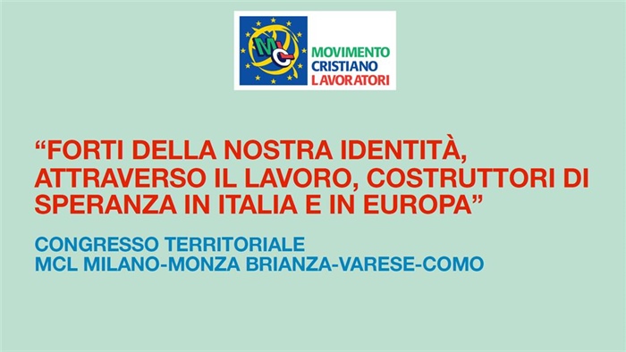 CONGRESSO TERRITORIALE MCL MILANO-MONZA BRIANZA-VARESE-COMO