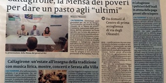 Caltagirone: la Mensa dei poveri per dare un pasto agli "ultimi"