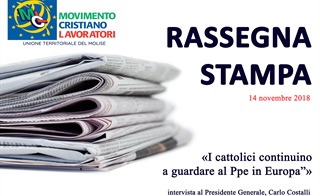 Campobasso: "Movimento cristiano lavoratori, venerdì il congresso regionale"