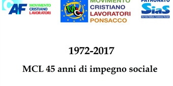 Ponsacco (PI): "1972-2017 MCL 45 anni di impegno sociale"