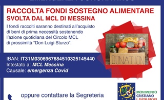 Messina: "Raccolta fondi sostegno alimentare svolta dal MCL di Messina"