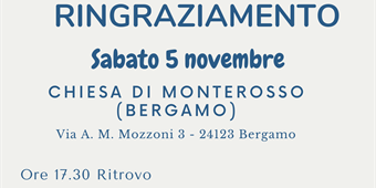 S. Messa di ringraziamento