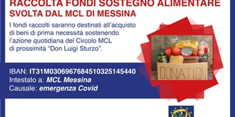 Messina: "Raccolta fondi sostegno alimentare svolta dal MCL di Messina"